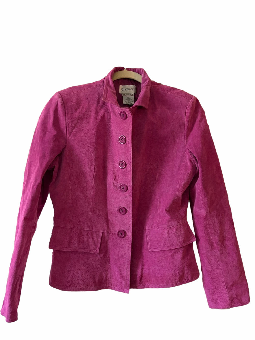 Barbie core Vintage Chadwick’s hot pink suede leather jacket size 8. NNT